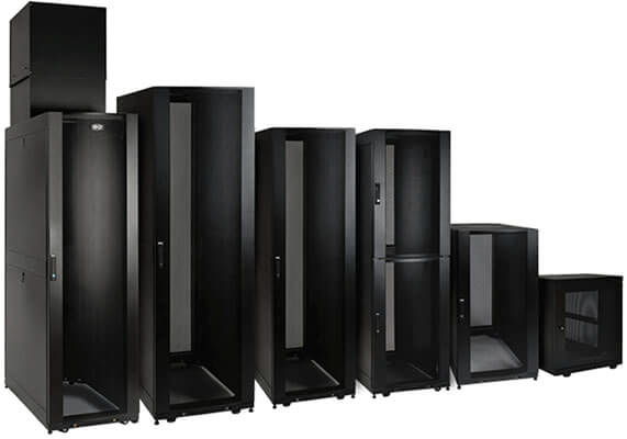 Premium-grade floor and wall mount server racks and cabinets